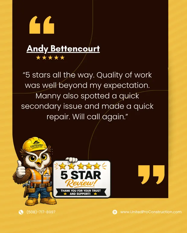 5-star review from Andy Bettencourt